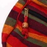 Nomad Sari Large Nepal Sling Bag with Adjustable Strap – Sunset Reds - Image 2