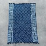 Ancient Wisdom Handmade Cotton Indigo Throw (170x120cm) – Kasba Tiles - Image 4