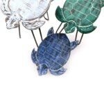 Ancient Wisdom Set of 3 Albasia Wood Turtles Plant Stands - Image 4