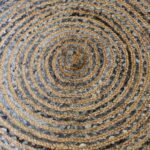 Ancient Wisdom Handmade Round Jute & Recycled Denim Rug – 150cm - Image 4
