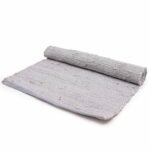 Ancient Wisdom Large (130x170cm) Indian Handloom Cotton Rug - Grey