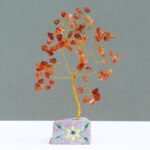 Ancient Wisdom Carnelian Gemstone Tree (80 Stones) On Gemstone Rock Base - Image 2