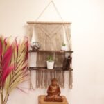Ancient Wisdom Light Brown Macrame Hanging Shelves – Dark Brown - Image 4