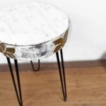 Ancient Wisdom Albasia Wood Plant Stand – Whitewash - Image 5