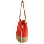 Ancient Wisdom Orange Stonewash Namaste Hand All Natural Backpack - Image 4