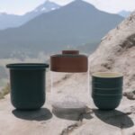 Ancient Wisdom Ceramic Four Friends Travel Mountain Teapot Set – Green / Cream - Image 4