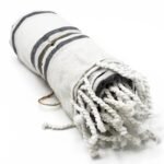 Ancient Wisdom Hamman Spa Towel (90x170cm) - Charcoal - Image 6