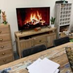 Ancient Wisdom Large Handcrafted Recycled Wood TV Stand - Image 2