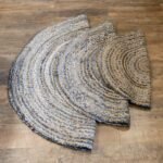 Ancient Wisdom Handmade Round Jute & Recycled Denim Rug – 120cm - Image 3