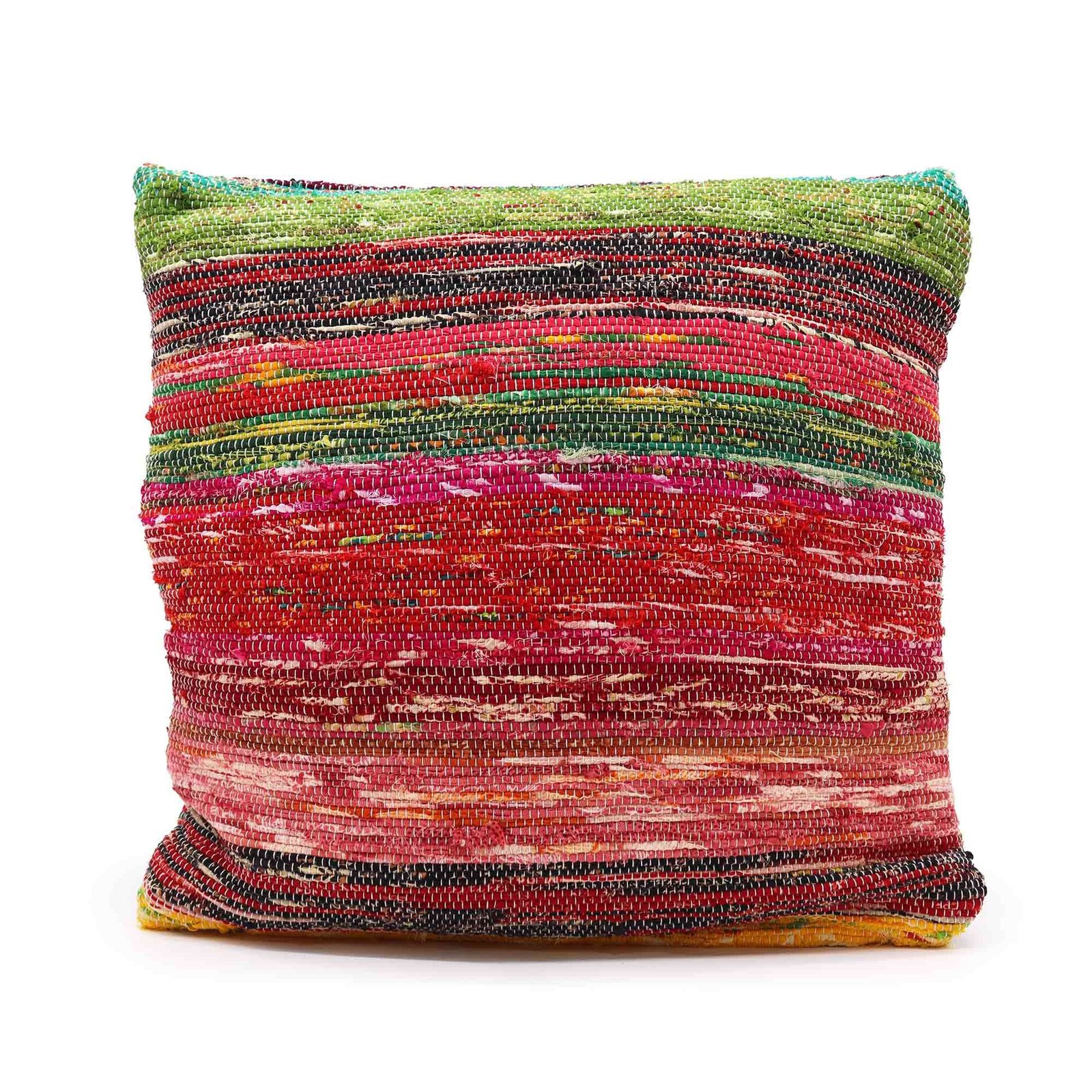 bG9jYWw6Ly9tZWRpYS9TSi84RC82MFIzMEMxRzZXVDM4RFNKLzRjOGI3MTljLmpwZWc.jpg Ancient Wisdom Cotton Rag Rug Cushion Cover – Multicoloured - Image 1