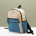 Ancient Wisdom Standard Handmade Kathmandu Backpack – Dhaka Design (34x27x10cm) - Image 7