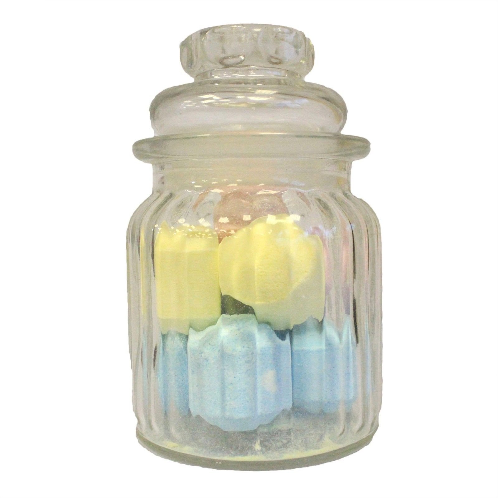 bG9jYWw6Ly9tZWRpYS9TSi8yRC82MFIzMEMxRzZXV0syRFNKLzAwMzFiMmU0LmpwZWc.jpg Ancient Wisdom Clear Vertical Rib Design Glass Candy Jars - Image 1