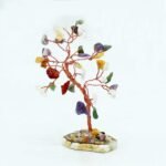 Ancient Wisdom Small Multi Stones On Natural Agate Base (35 Stones) Gemstone Tree - Image 3