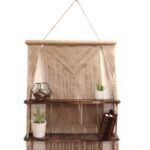 Ancient Wisdom Light Brown Macrame Hanging Shelves – Dark Brown - Image 7