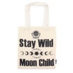 Nomad Sari Natural Iconic Basic Cotton Tote Bag – Stay Wild, Moon Child