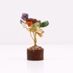 Ancient Wisdom Mini Multi Stones Gemstone Tree (15 Stones) On Wooden Base - Image 3