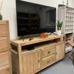 Ancient Wisdom Large Handcrafted Recycled Wood TV Stand - Image 3