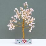 Ancient Wisdom Rose Quartz Gemstone Tree (160 Stones) On Gemstone Rock Base - Image 2