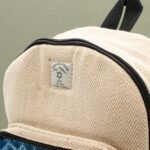 Ancient Wisdom Standard Handmade Kathmandu Backpack – Dhaka Design (34x27x10cm) - Image 8