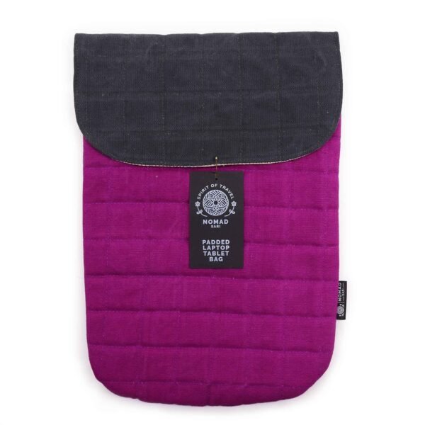 Ancient Wisdom Stonewash Cotton Laptop Padded Pouch – Purple Haze