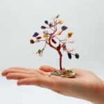 Ancient Wisdom Small Multi Stones On Natural Agate Base (35 Stones) Gemstone Tree - Image 2