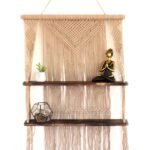 Ancient Wisdom Light Brown Macrame Hanging Shelves – Dark Brown - Image 5