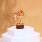 Ancient Wisdom Mini Multi Stones Gemstone Tree (15 Stones) On Wooden Base