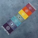 Ancient Wisdom 7 Chakras Handcrafted Harmony Yoga Rug (60x200cm) – Charcoal - Image 2