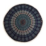 Ancient Wisdom Small Mandala Roundy Wall Art Spread (130cm) – Peacock Blues