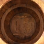 Ancient Wisdom Natural Albasia Wood Beer Barrel Table – 60 x 48.5cm - Image 2