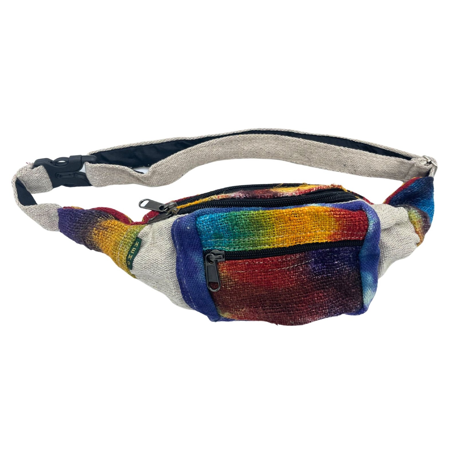 bG9jYWw6Ly9tZWRpYS9TTS9DQy82MFIzMEMxRzZXUjNDQ1NNLzMzNDM5YmI4LmpwZWc.jpg Ancient Wisdom Tie-Dye Hemp Bum Bag - Image 1