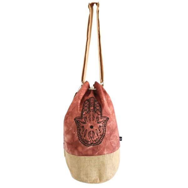 Ancient Wisdom Terracotta Stonewash Hamsa All Natural Backpack
