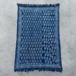 Ancient Wisdom Handmade Cotton Indigo Throw (170x120cm) – Chhota Flower - Image 4