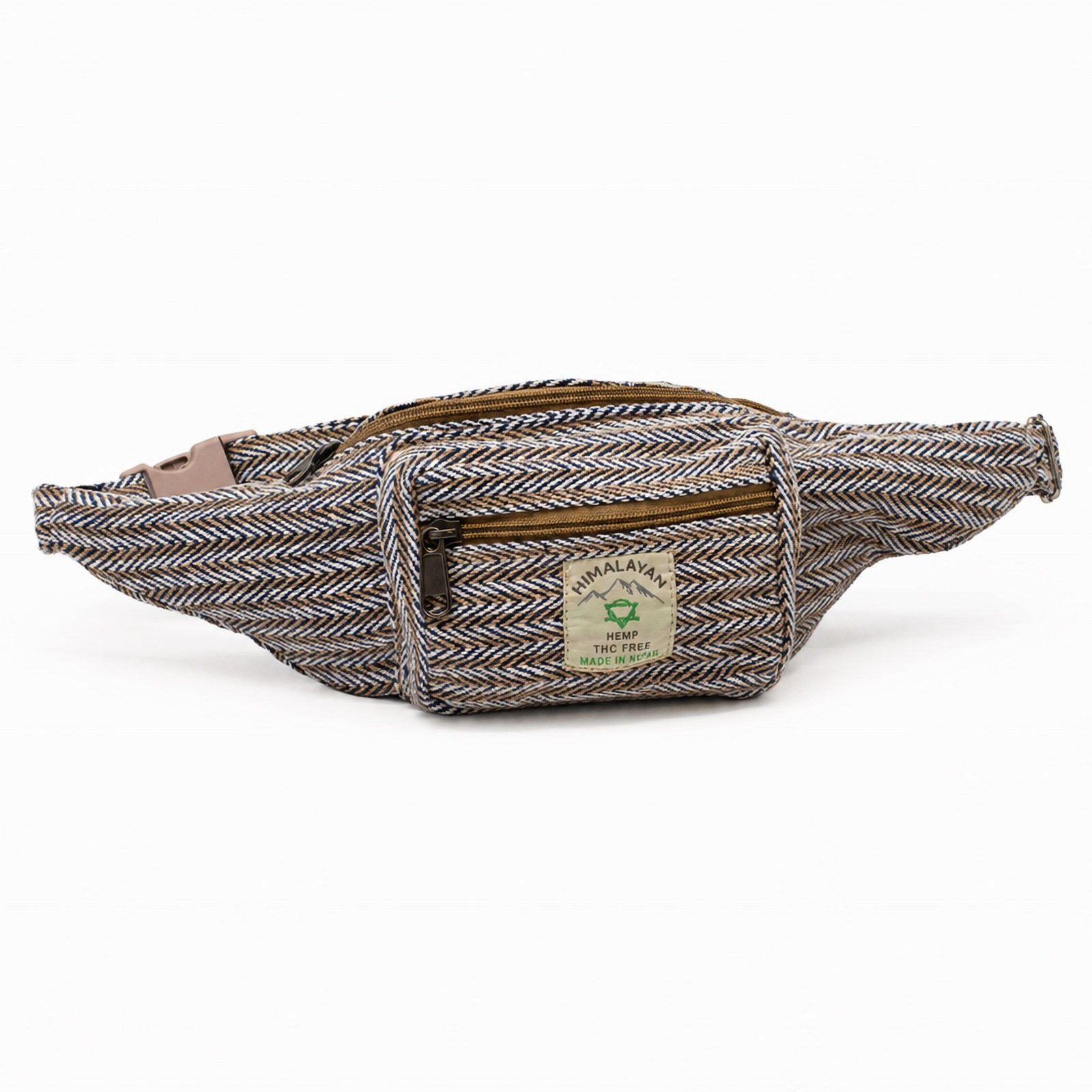 bG9jYWw6Ly9tZWRpYS9TTi80RC82MFIzMEMxSjZHVDM0RFNOL2E4OWU2YTEzLmpwZw.jpg Ancient Wisdom Blue Cotton & Hemp Bum/Fanny Bag - Image 1