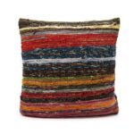 Ancient Wisdom Cotton Rag Rug Cushion Cover – Natural Greens