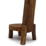 Ancient Wisdom 100cm Natural Teak Wood 3 Log Shelves Display - Image 4