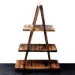 Ancient Wisdom Brown Folding Wooden A-Frame Shelf