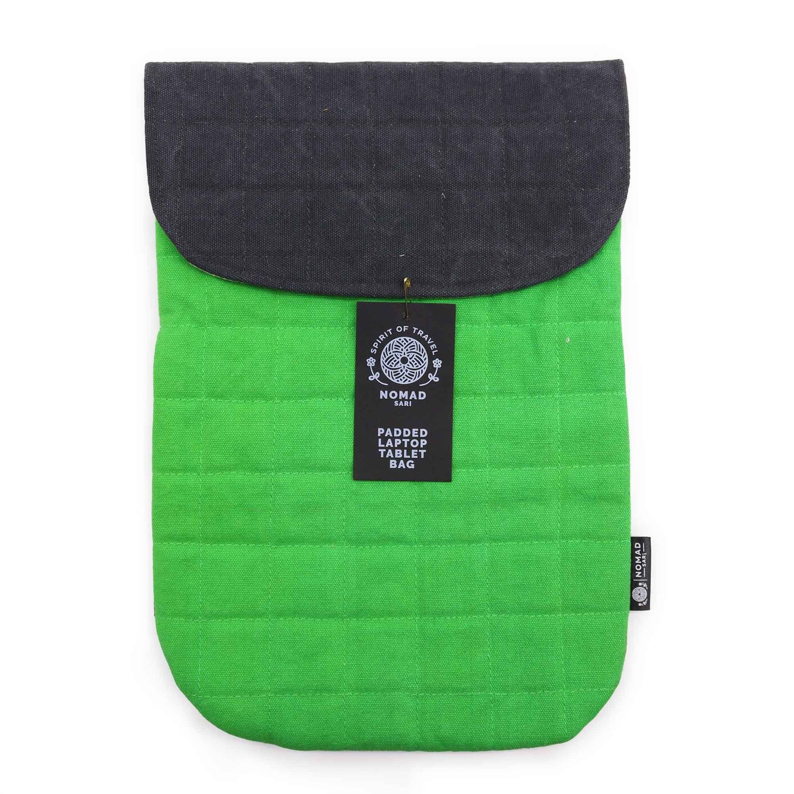 bG9jYWw6Ly9tZWRpYS9TTi9BQy82MFIzMEMxSDc0VzNBQ1NOLzdkZmY2YzBhLmpwZWc.jpg Ancient Wisdom Stonewash Cotton Laptop Padded Pouch - Frog Green - Image 1