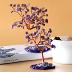 Ancient Wisdom Small Amethyst On Natural Agate Base (35 Stones) Gemstone Tree - Image 4