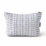 Ancient Wisdom Nomad Sari Indian Jacquard Toiletry Bag - Indigo Echo