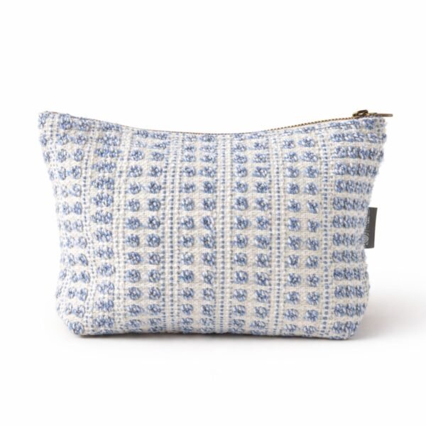 Ancient Wisdom Nomad Sari Indian Jacquard Toiletry Bag - Indigo Echo