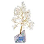 Ancient Wisdom Rock Crystal Gemstone Tree (160 Stones) On Gemstone Rock Base