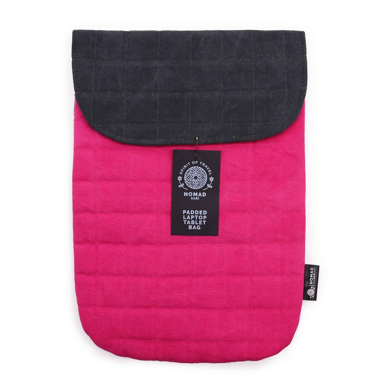 bG9jYWw6Ly9tZWRpYS9TUC9BQy82MFIzMEMxSDc0VzNBQ1NQL2RmNjI5NzYwLmpwZWc.jpg Ancient Wisdom Stonewash Cotton Laptop Padded Pouch – Shocking Pink - Image 1