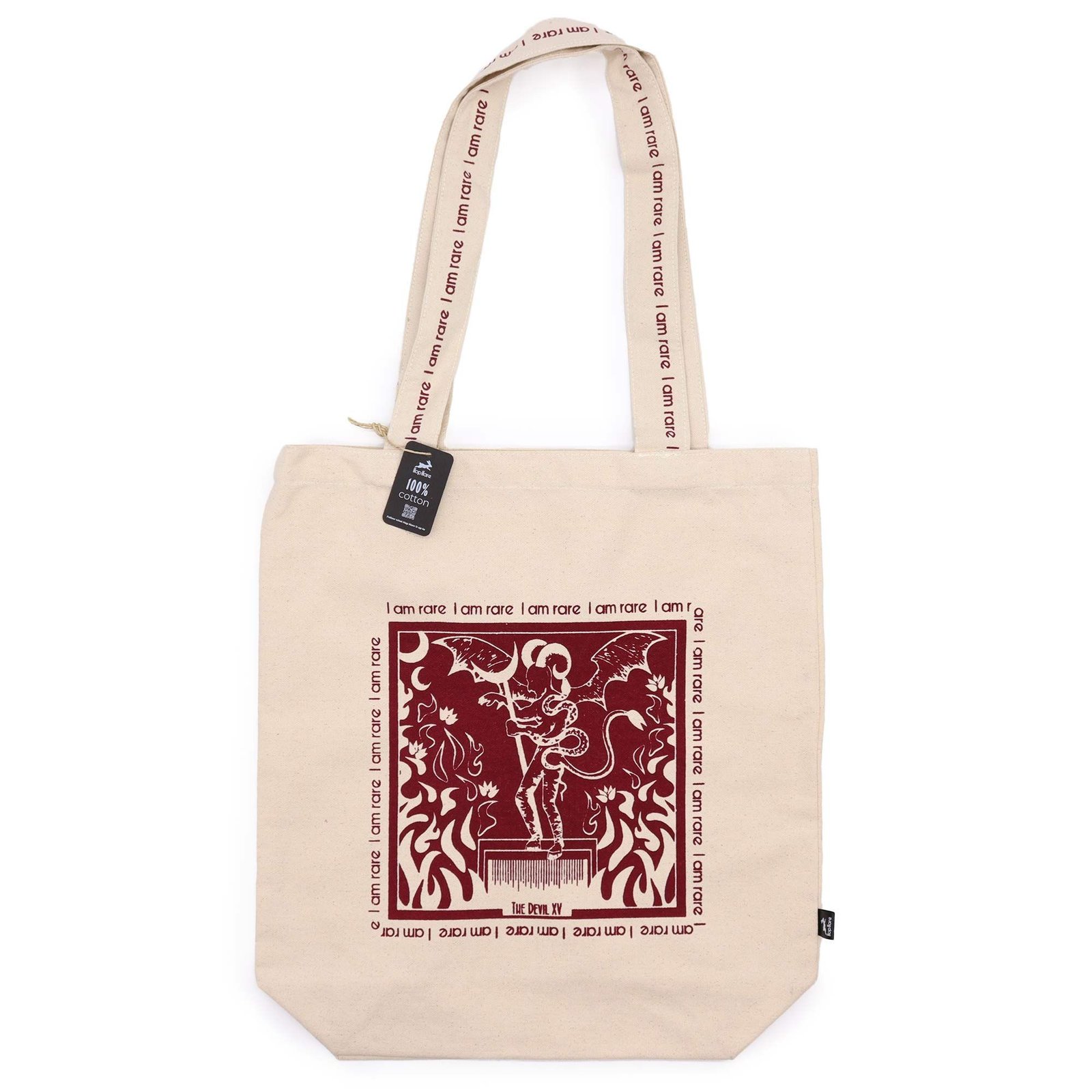 bG9jYWw6Ly9tZWRpYS9TUC9BRC82MFIzMEMxRzZXUzNBRFNQL2Y3MWY4ODRhLmpwZWc.jpg Hop Hare Cotton Canvas Tote Bag - I Am Rare - Image 1