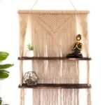 Ancient Wisdom Light Brown Macrame Hanging Shelves – Dark Brown - Image 8