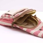Ancient Wisdom Natural Cotton Body Cross Bag – Tan & Pink - Image 2