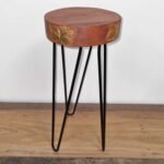Ancient Wisdom Albasia Wood Plant Stand – Terracotta & Black Detail - Image 3