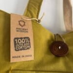 Ancient Wisdom Jute & Cotton Pistachio Reversible Big Bag - Image 2