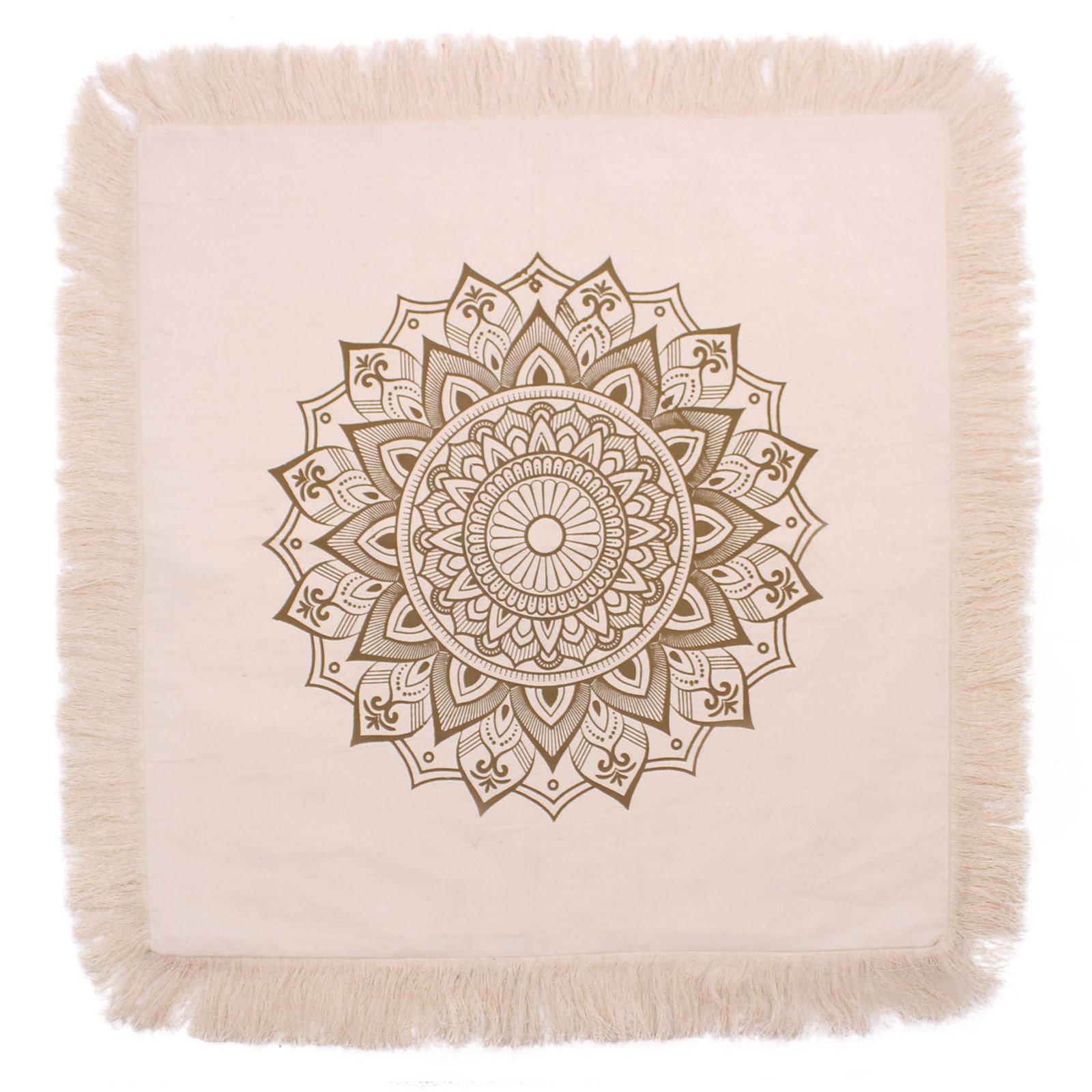 bG9jYWw6Ly9tZWRpYS9TUS80Qy82MFIzMEMxRzZSVDM0Q1NRLzk5YTM2NDViLmpwZWc.jpg Ancient Wisdom Lotus Mandala Cushion Cover (60x60cm) – Cream / Bronze - Image 1