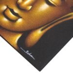 Ancient Wisdom Gold Sand Finish Buddha Painting Canvas Art - Image 2